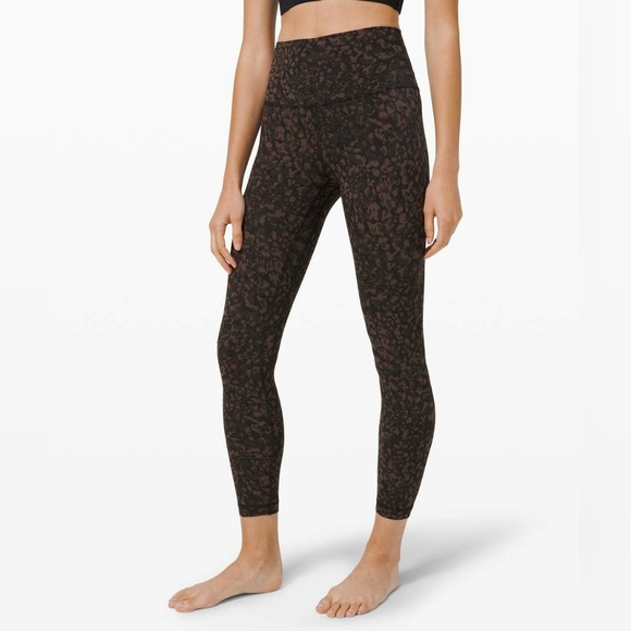 Lululemon women's Alignment Pant II 25"Wild Thing Camo Brown Earth Multi size 6 - Picture 2 of 6